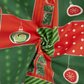 CHRISTMAS CHECKERED - Cotton woven fabric