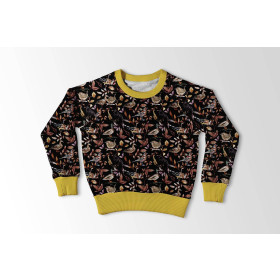 BIRDS PAT. 2 / BLACK (COLORFUL AUTUMN)