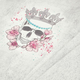 SKULL QUEEN / concrete - panoramic panel looped knit 