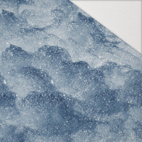 SNOW / sea blue (PAINTED ON GLASS) - Hydrophobic brushed knit