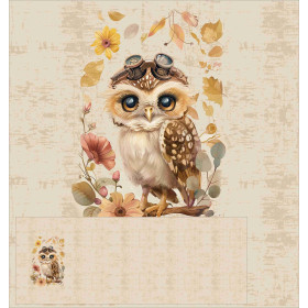 OWL STEAMPUNK FOREST PAT. 2 - SINGLE JERSEY PANORAMIC PANEL (60cm x 155cm)