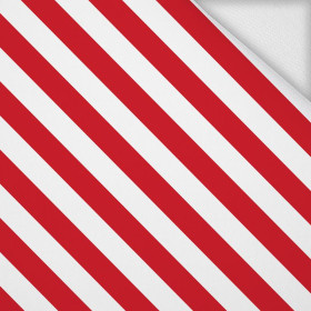 DIAGONAL STRIPES / red - looped knit 