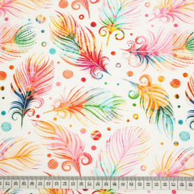 RAINBOW FEATHERS - looped knit 