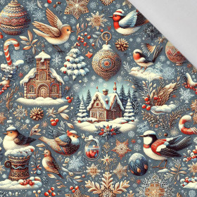 Vintage Christmas wz.27 - Cotton woven fabric