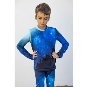 THERMO KIDS BLOUSE (BILLIE) - FORREST OMBRE (WINTER IN THE MOUNTAIN) - sewing set