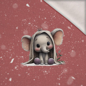 WINTER ANIMALS wz.16 - panel (60cm x 50cm) brushed knitwear with elastane ITY