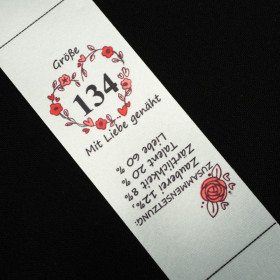 Girlish care tag DE - size 134 - 4 pcs set