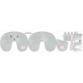 NECK PILLOW - BUNNY JOANNA / grey - sewing set