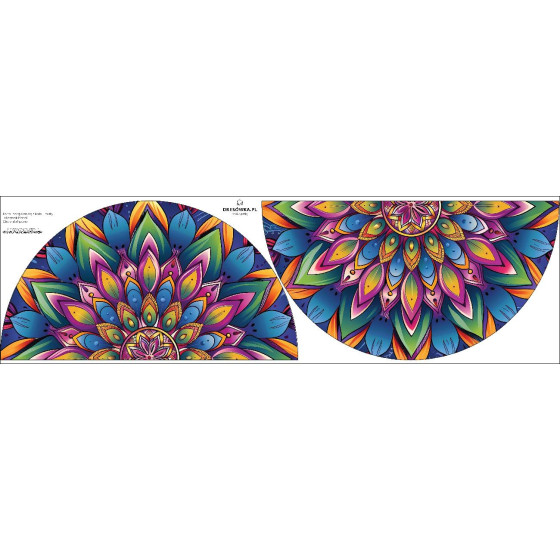 COLORFUL MANDALA PAT.3 - circle skirt panel