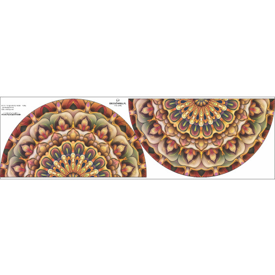 COLORFUL MANDALA PAT.5 - circle skirt panel