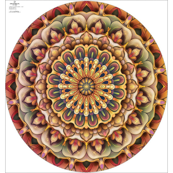 COLORFUL MANDALA PAT. 5 -  big circle skirt panel 