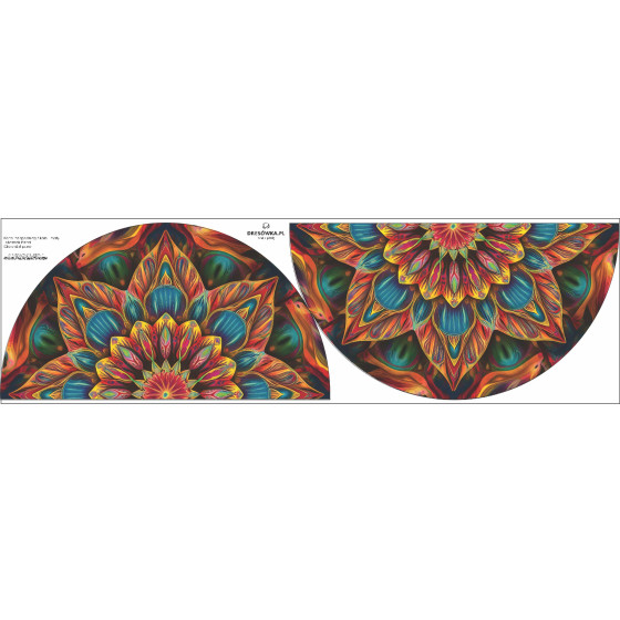 COLORFUL MANDALA PAT.6 - circle skirt panel