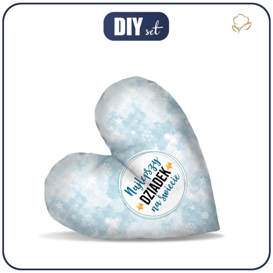 DECORATIVE PILLOW HEART - NAJLEPSZY DZIADEK NA ŚWIECIE / HOARFROST 