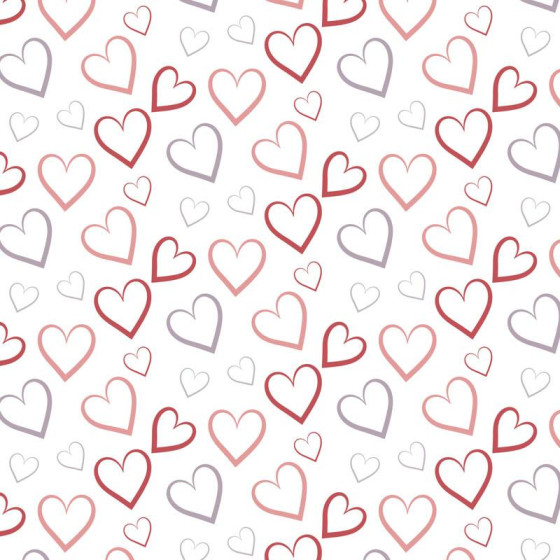 HEARTS (CONTOUR) / white (VALENTINE'S HEARTS)