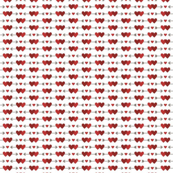 ARROWS AND HEARTS pat. 2 / white (VALENTINE'S MIX)