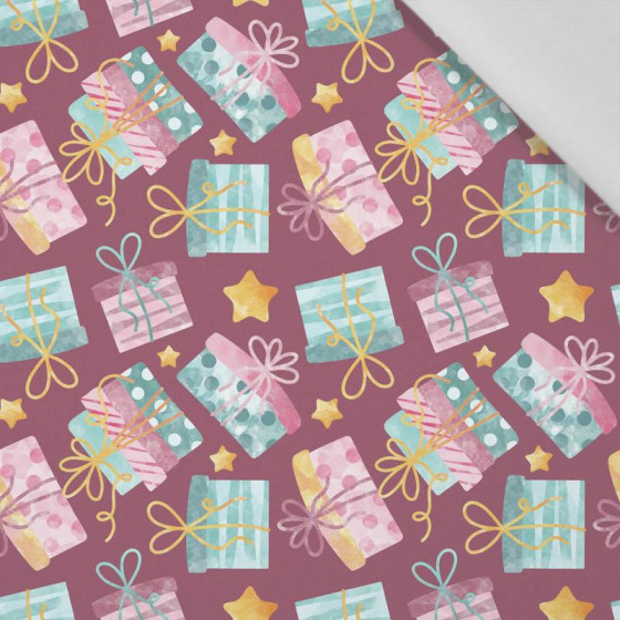 CHRISTMAS PRESENTS / STARS (CHRISTMAS PENGUINS) - Cotton woven fabric