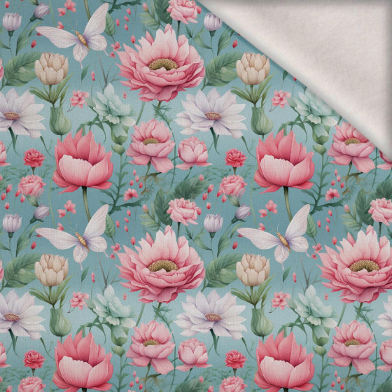 FAIRY WORLD wz.11 (FLOWERS) - brushed knitwear with elastane ITY