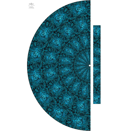 LACE BUTTERFLIES / blue - skirt panel "MAXI"