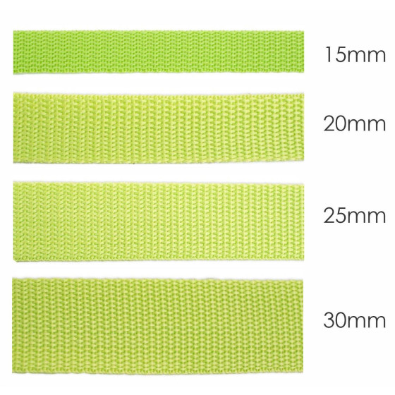 Webbing tape - lime / Choice of sizes