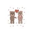 BEARS IN LOVE pat. 1 (BEARS IN LOVE) - panel 50cm x 60cm