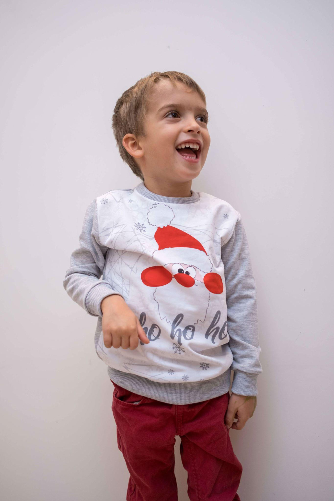 HO HO HO / bílí - panoramic panel SINGLE JERSEY