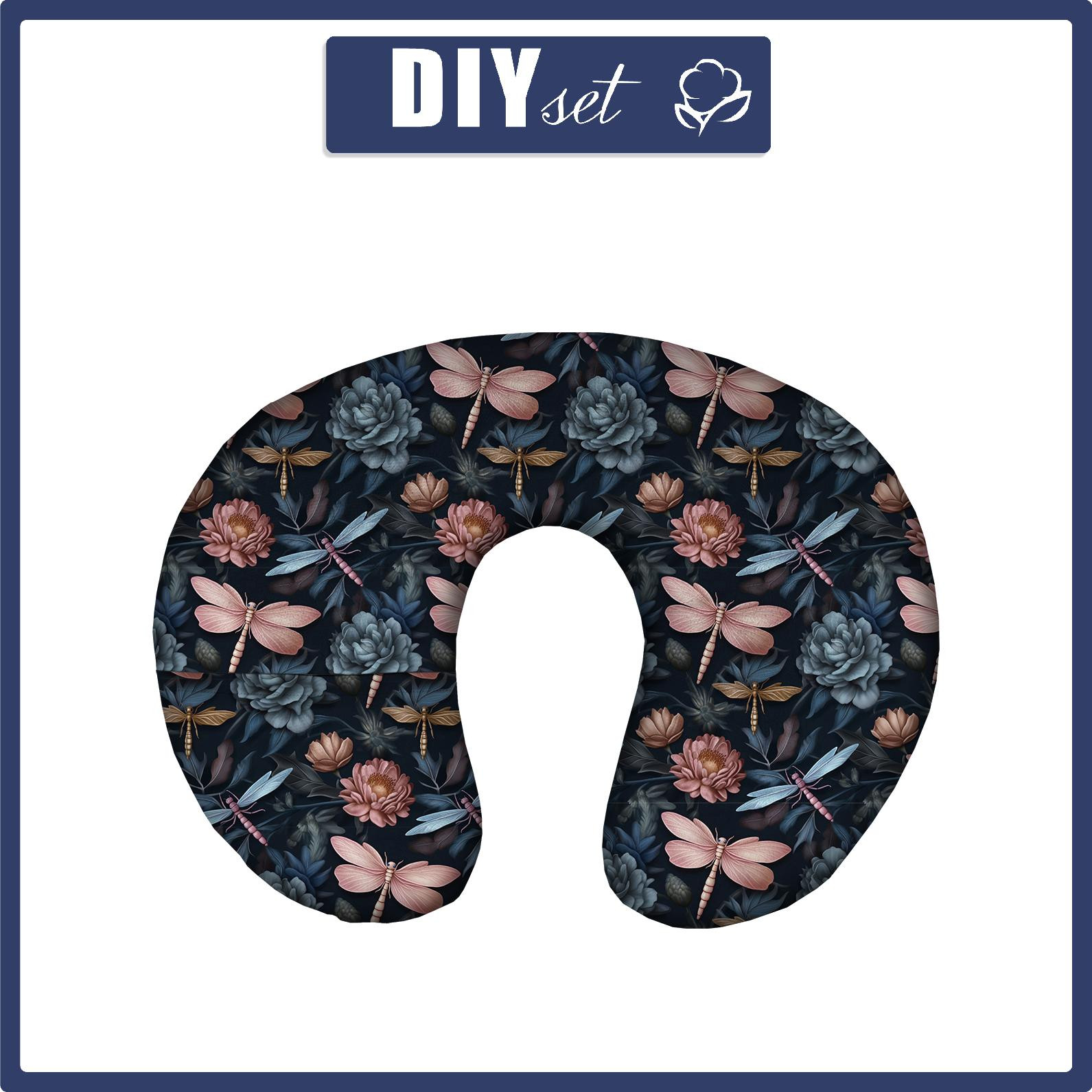 POLŠTÁŘ NA KRK - Butterfly & Flowers wz.3 - sada šiti