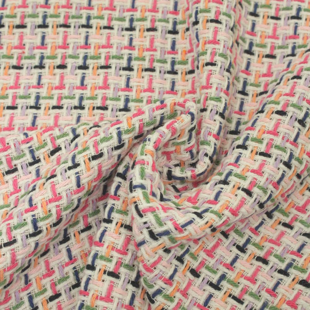 Colorful tweed fabric (Chanel)