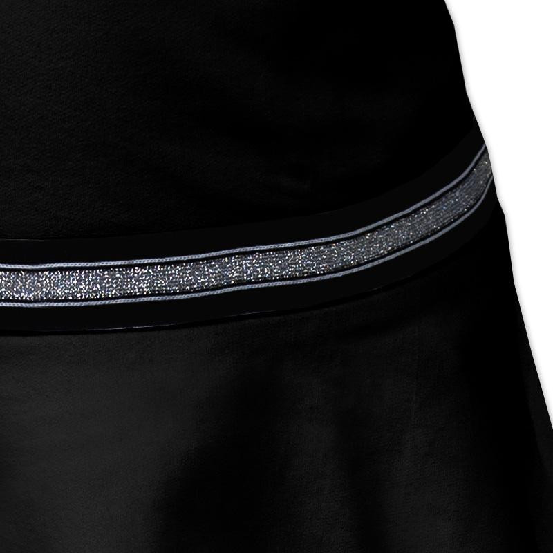 Dětská halenka s basquine s krystalovou aplikaci (ANGIE) - černý 134-140 - Sada šití