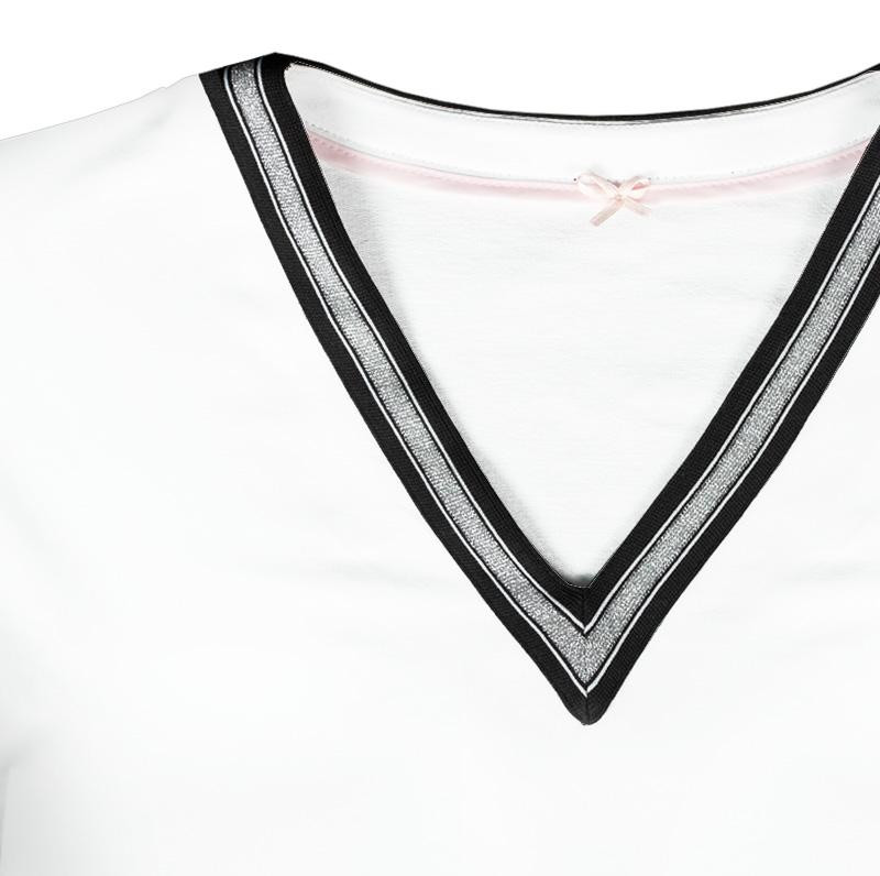 Dámská tunika s krystalovou aplikaci "LUCY" - bílý L-XL - Sada šití