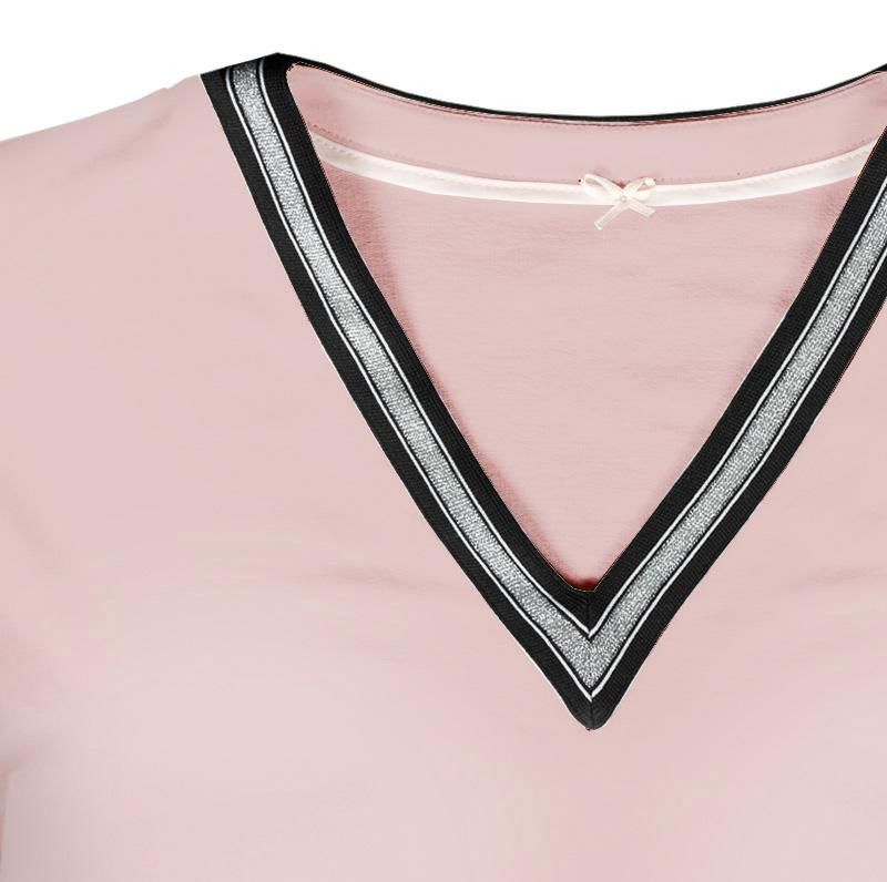 Dámská tunika s krystalovou aplikaci "LUCY" - růžově křemenný S-M - Sada šití