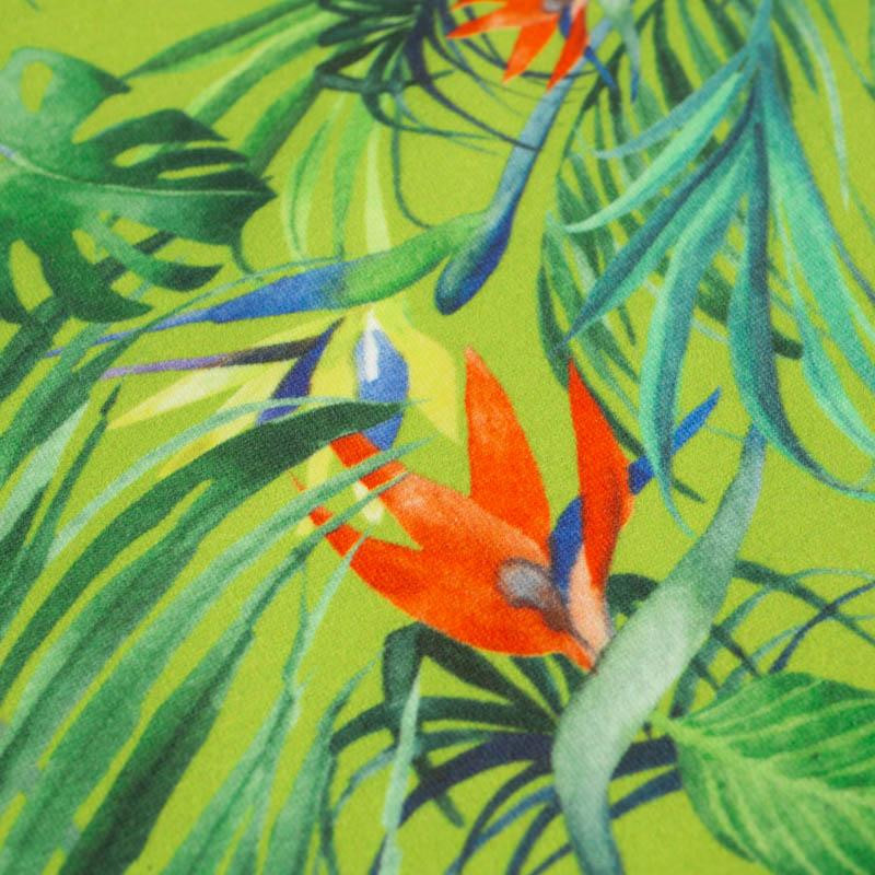 RAJSKA DZUNGLA / zielony - organický úplet single jersey s elastanem 