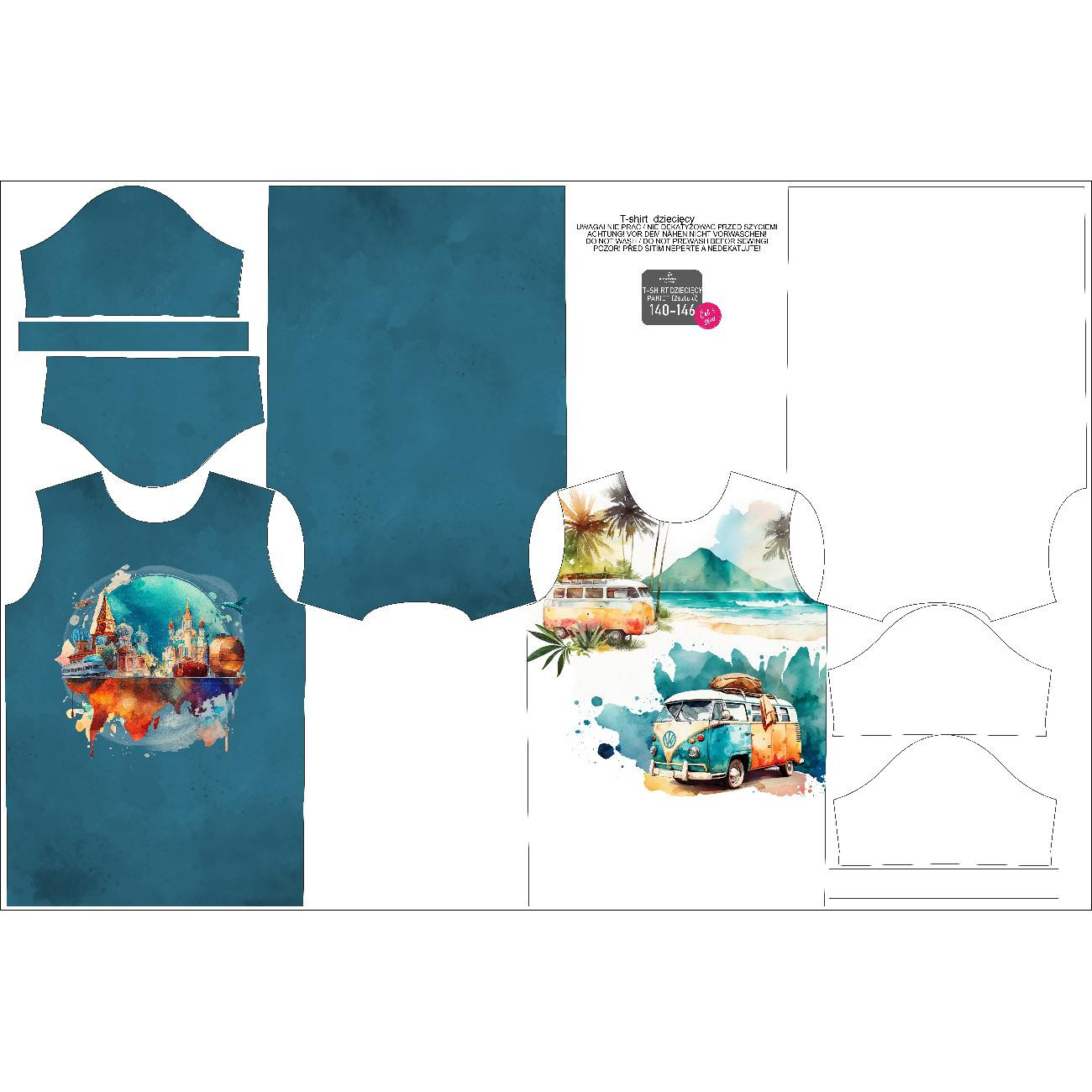 2-PACK - DĚTSKÉ TRIČKO - TRAVEL - Sada šit