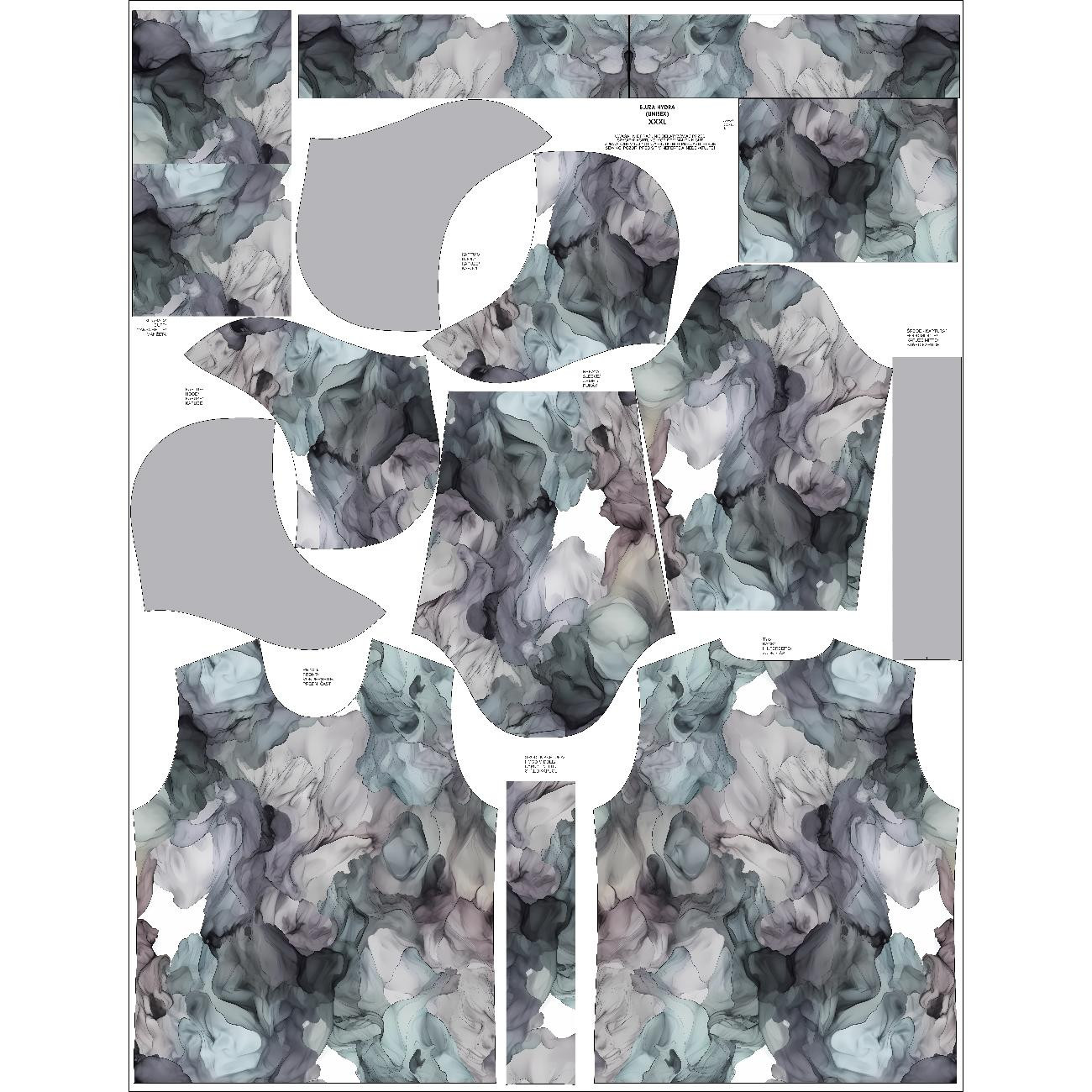 UNISEX HYDROFOBNÍ MIKINA UNISEX - ALCOHOL INK VZ. 4 - Sada šití