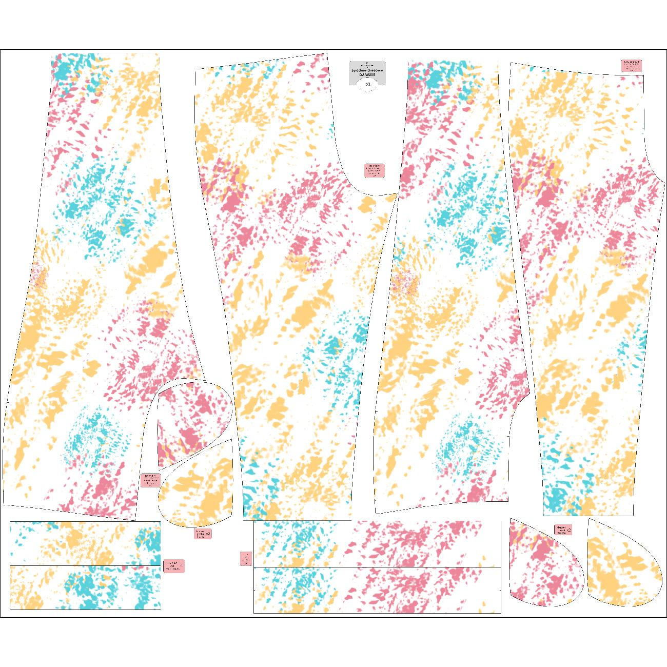Dámské joggery (NOEMI) - TIE-DYE - Sada šití