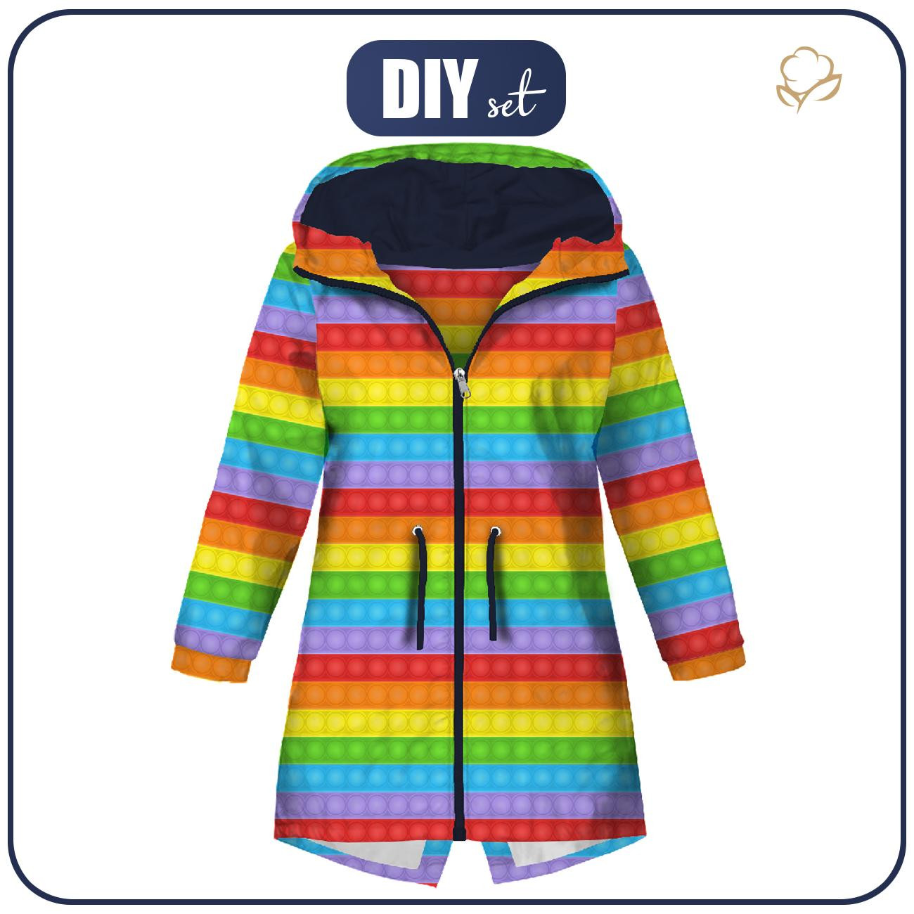 DĚTSKÁ BUNDA PARKA (ARIEL) - BUBLINY / barevná - Sada šití