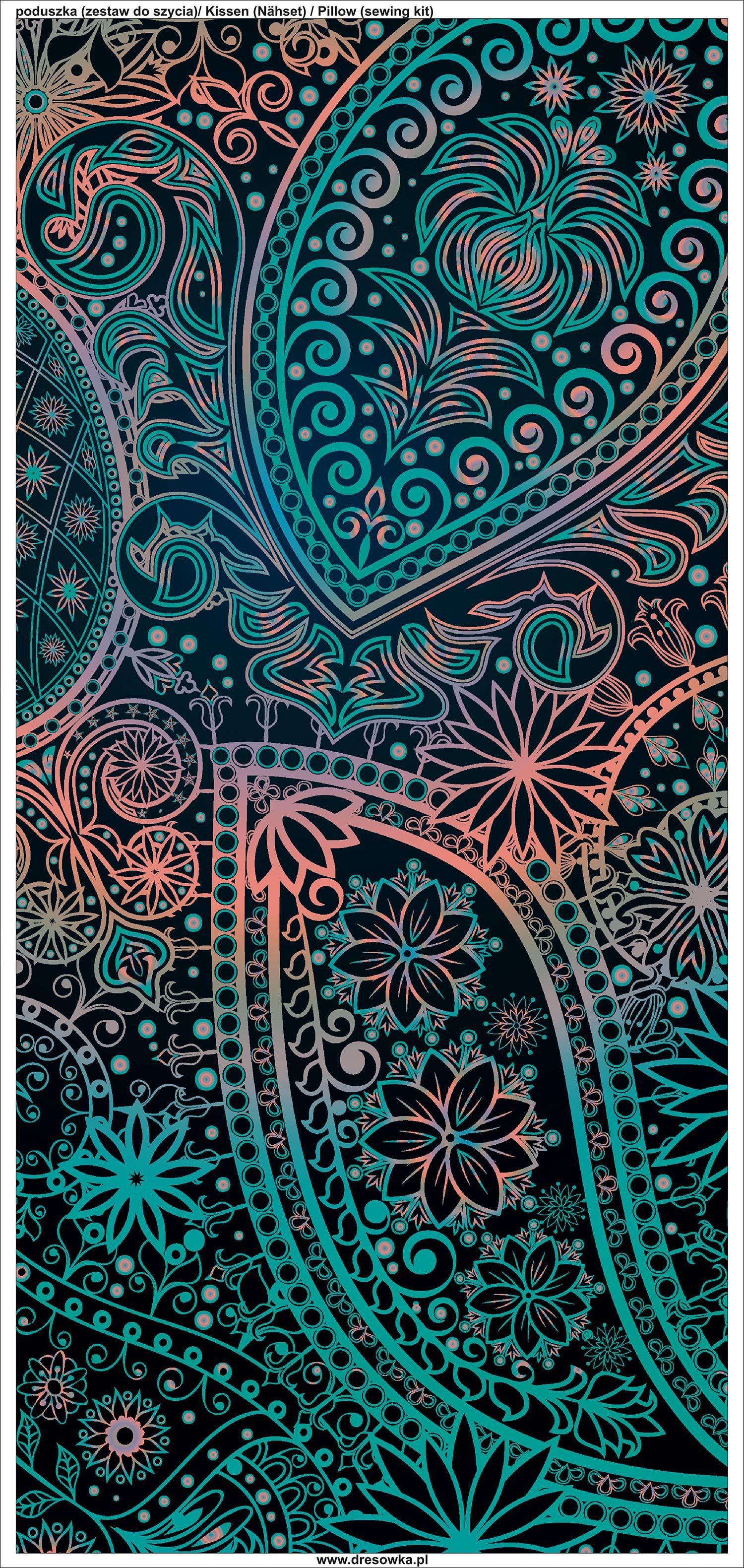 POLŠTÁŘ 45x45 - MEHNDI 2.0 - Sada šití