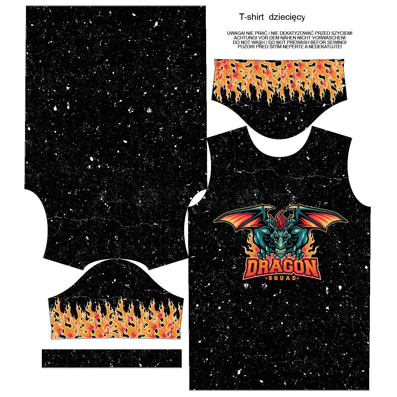 DĚTSKÉ TRIČKO - DRAGON VZ. 1 / černá - single jersey ITY