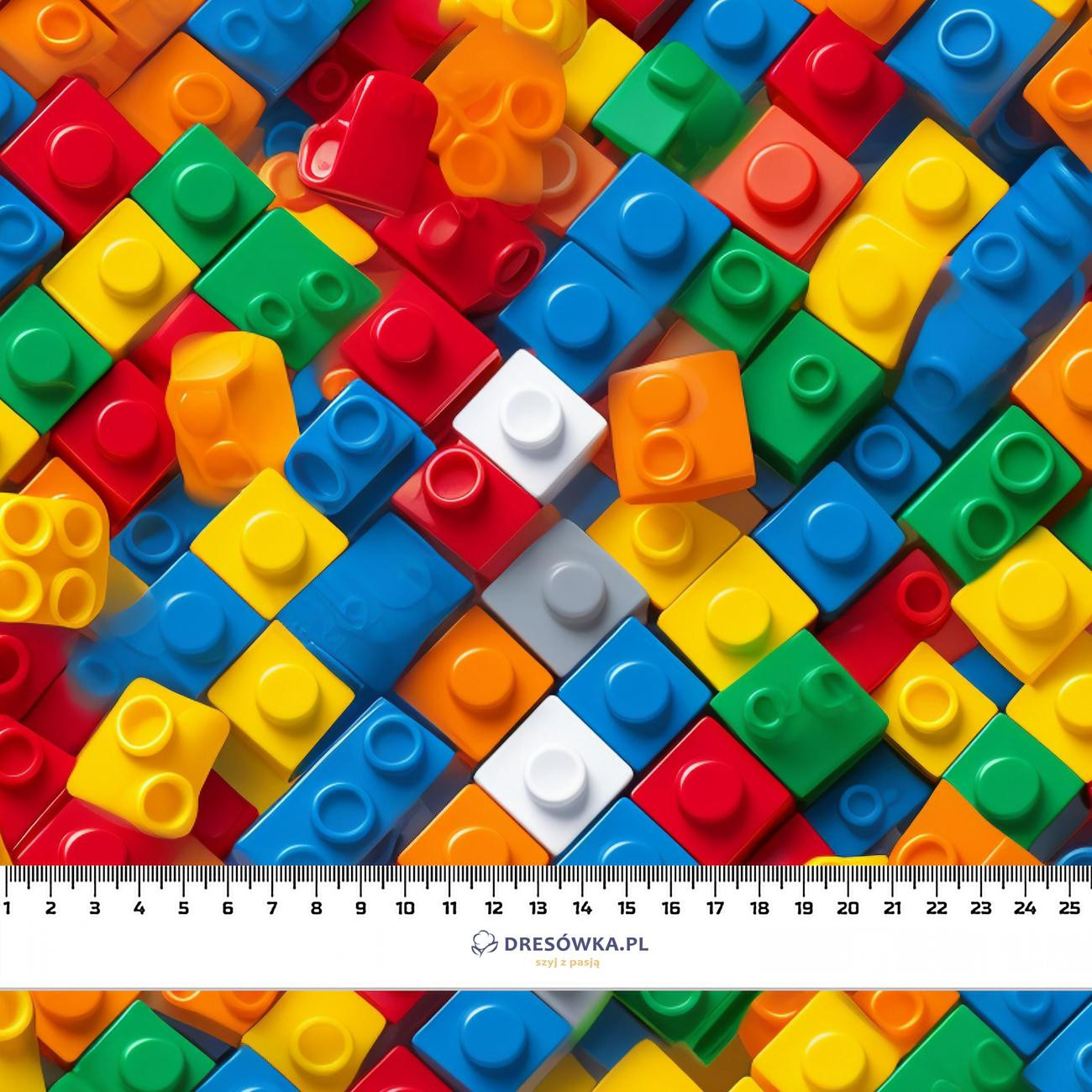 COLORFUL BLOCKS VZ. 2 - tkanina bawełniana