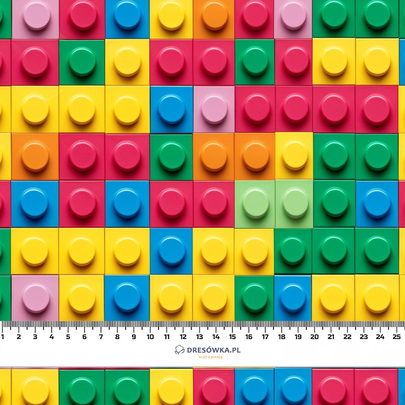COLORFUL BLOCKS VZ. 3 - tkanina bawełniana