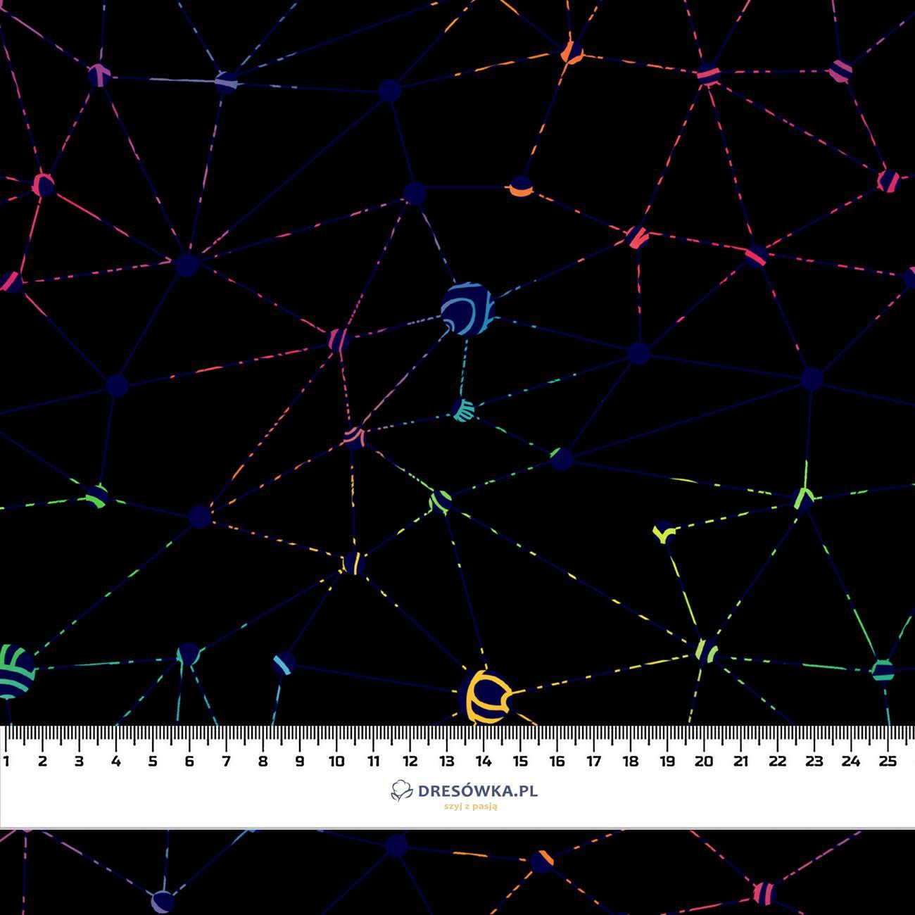 NEON SPINNENNETZ - teplákovina počesaná s elastanem ITY