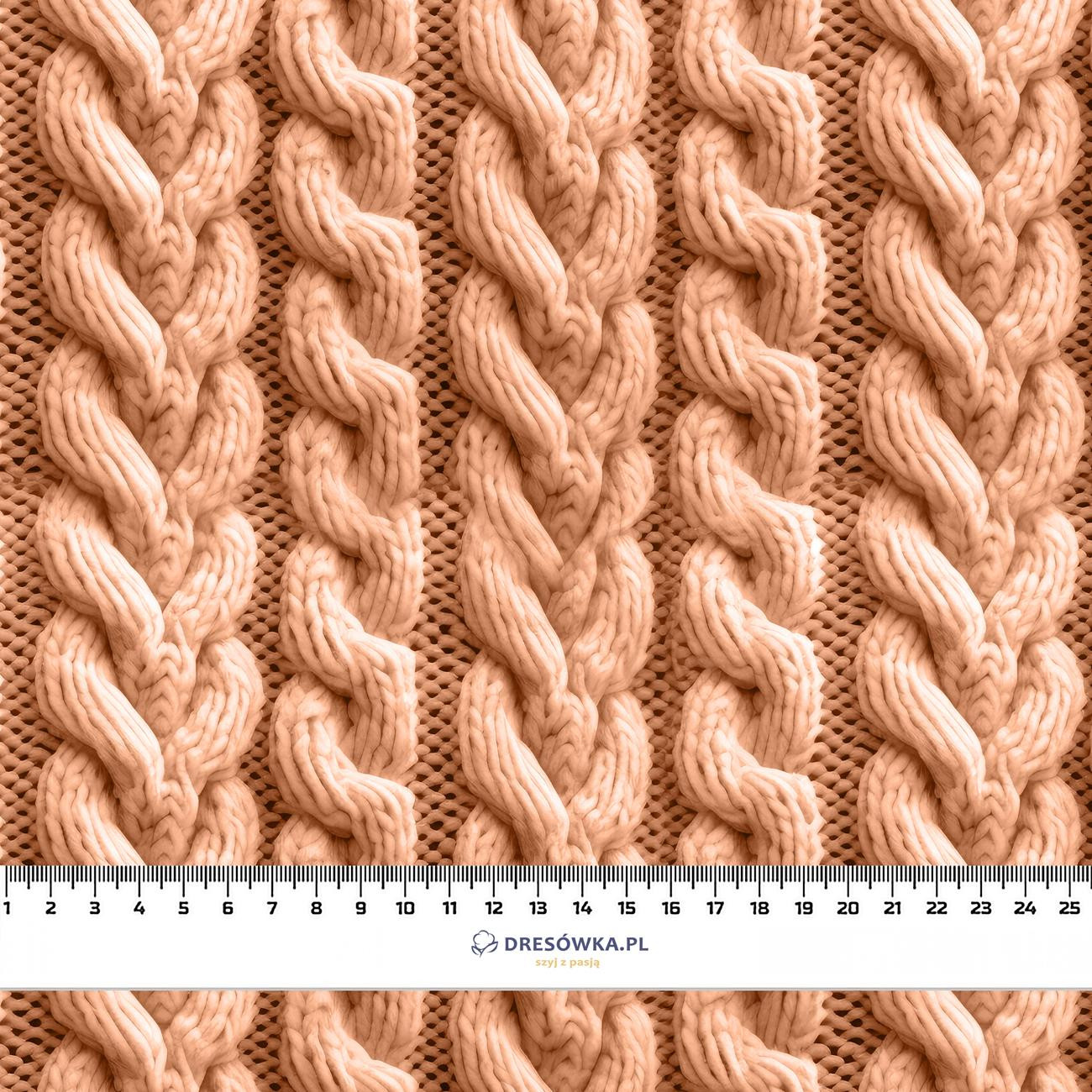 IMITATION SWEATER VZ. 4 / peach fuzz - tkanina bawełniana