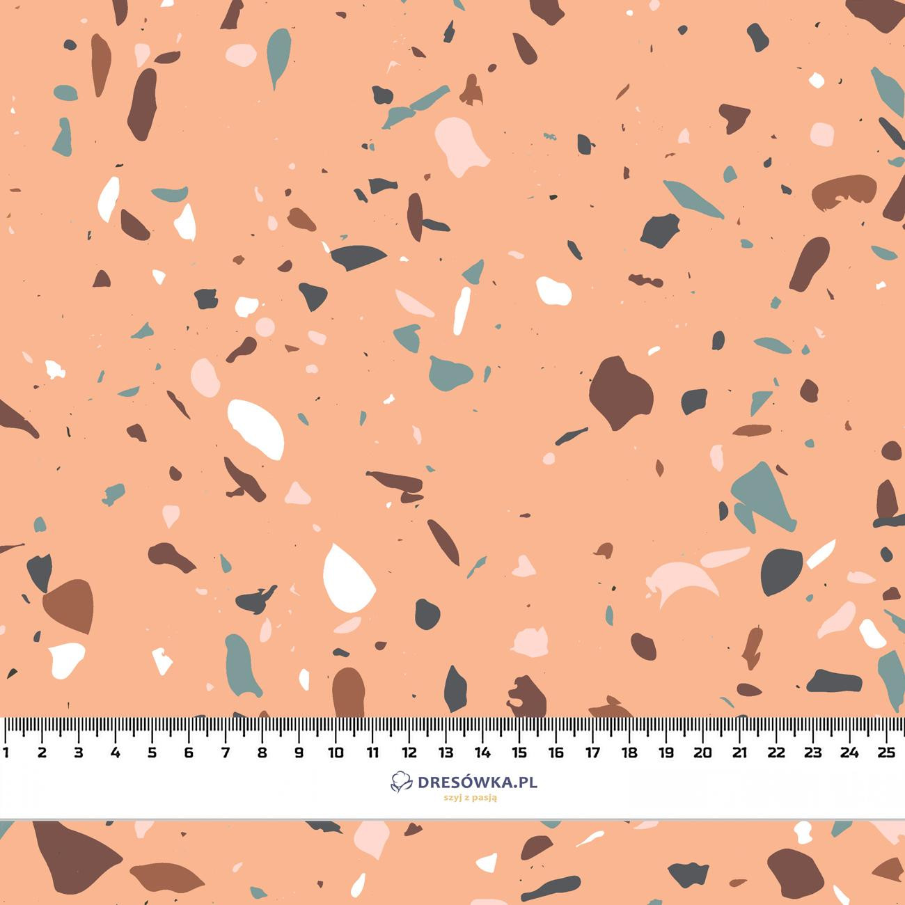 TERRAZZO VZ. 6 / peach fuzz - tkanina bawełniana