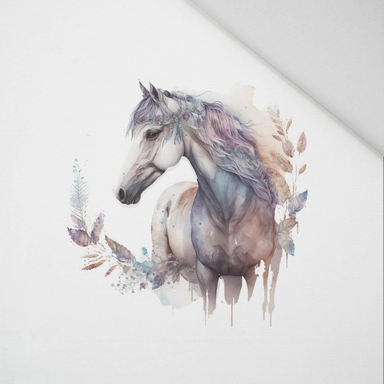 WATERCOLOR HORSE - Paneel (60cm x 50cm) Panama 220g