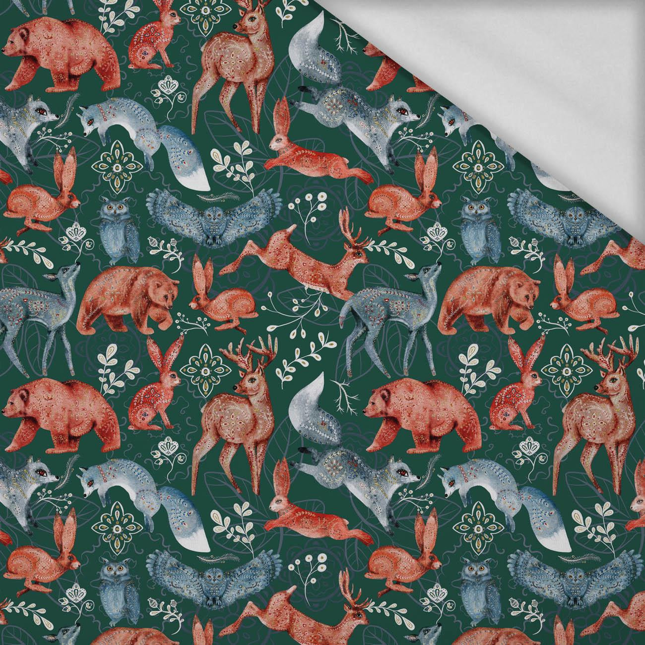 FOLK ZVÍŘATA vz. 1 / lahvově zelený (FOLK LES) - Thermo lycra