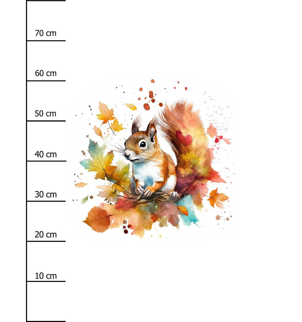 WATERCOLOR SQUIRREL - panel (75cm x 80cm) teplákovina