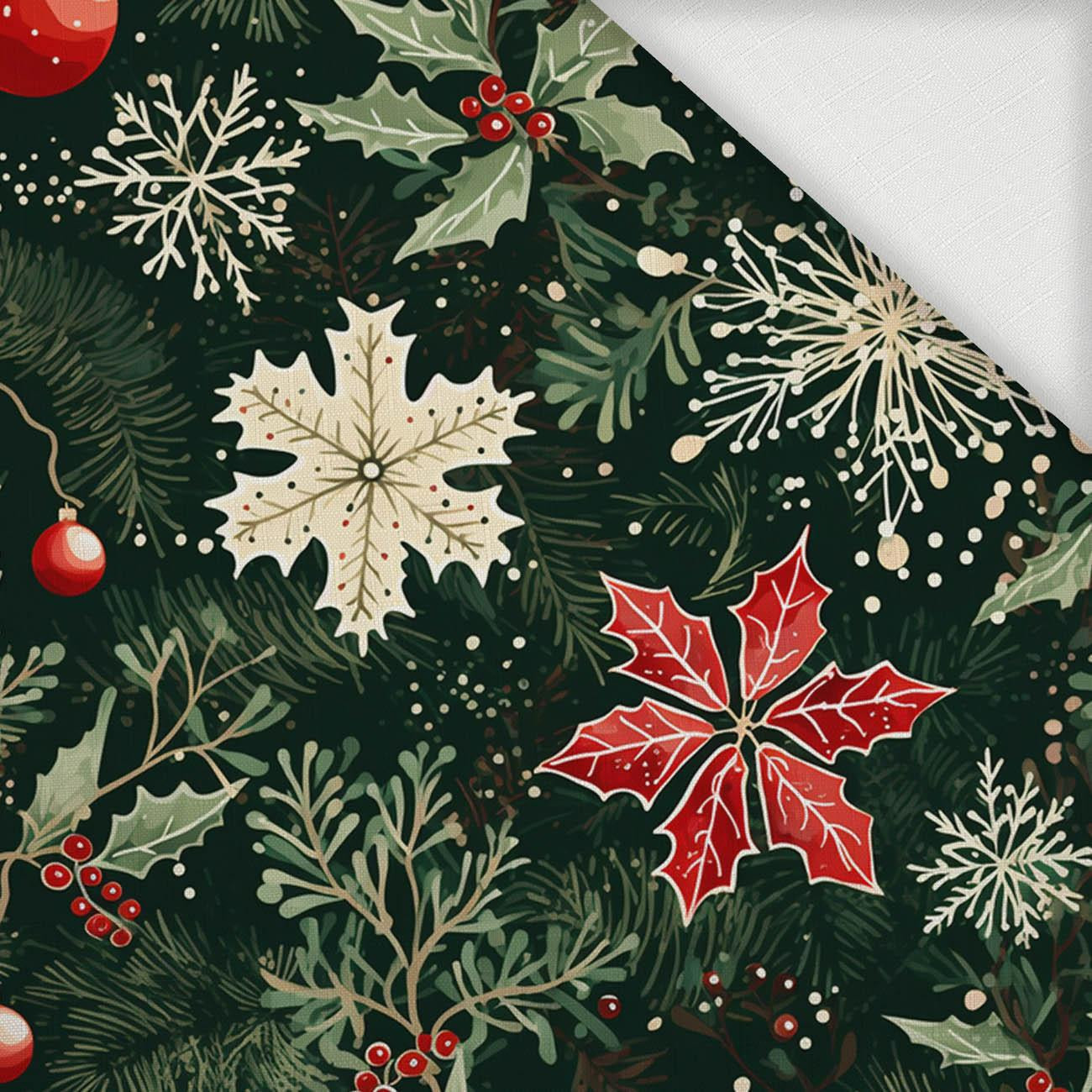 CHRISTMAS PLANTS - Tkanina na ubrusy