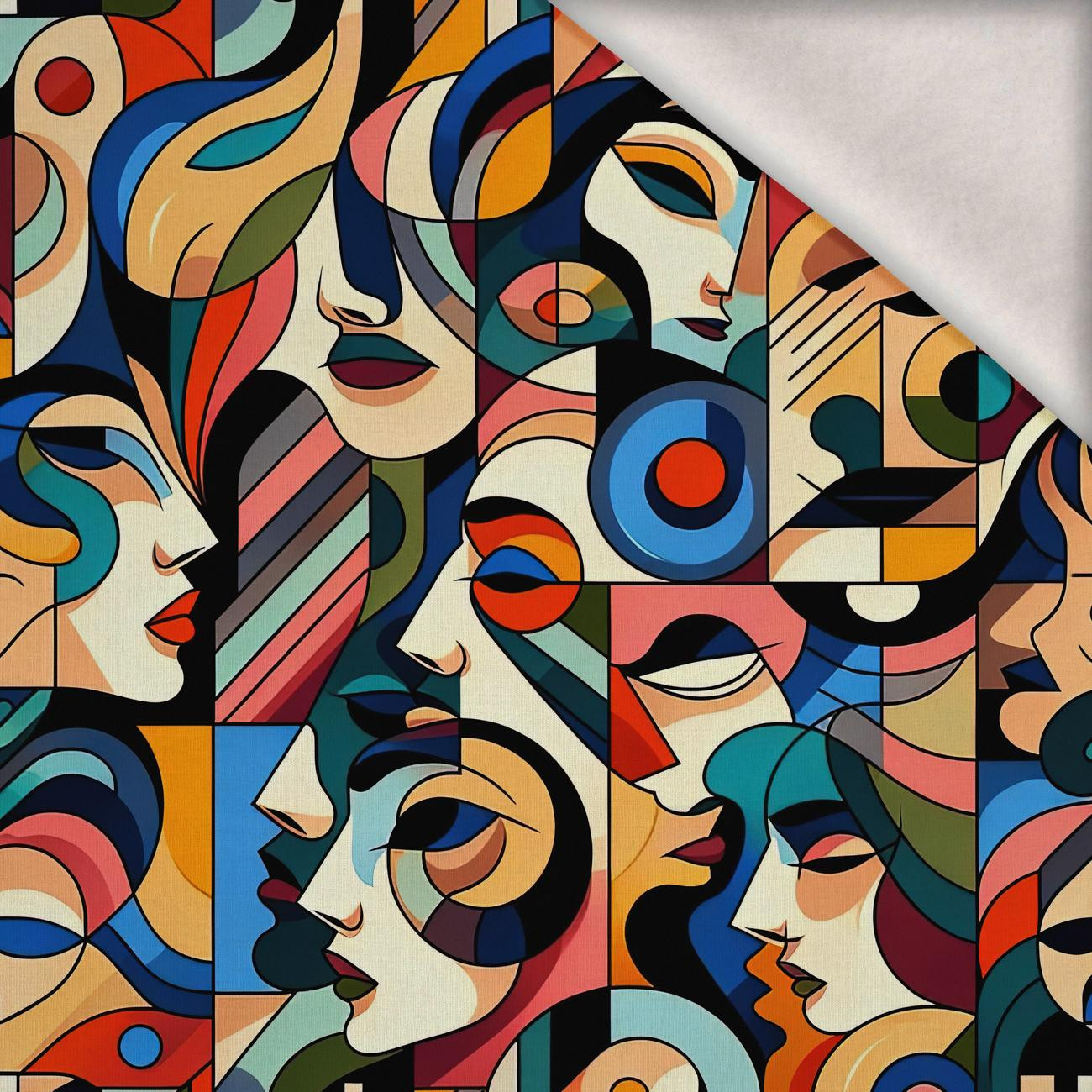 FACES PAT. 2 - teplákovina počesaná s elastanem ITY