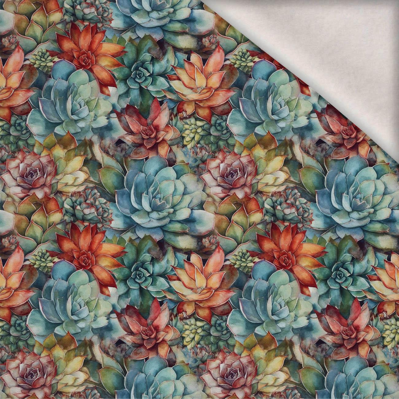 SUCCULENT PLANTS VZ. 7 - teplákovina počesaná s elastanem ITY