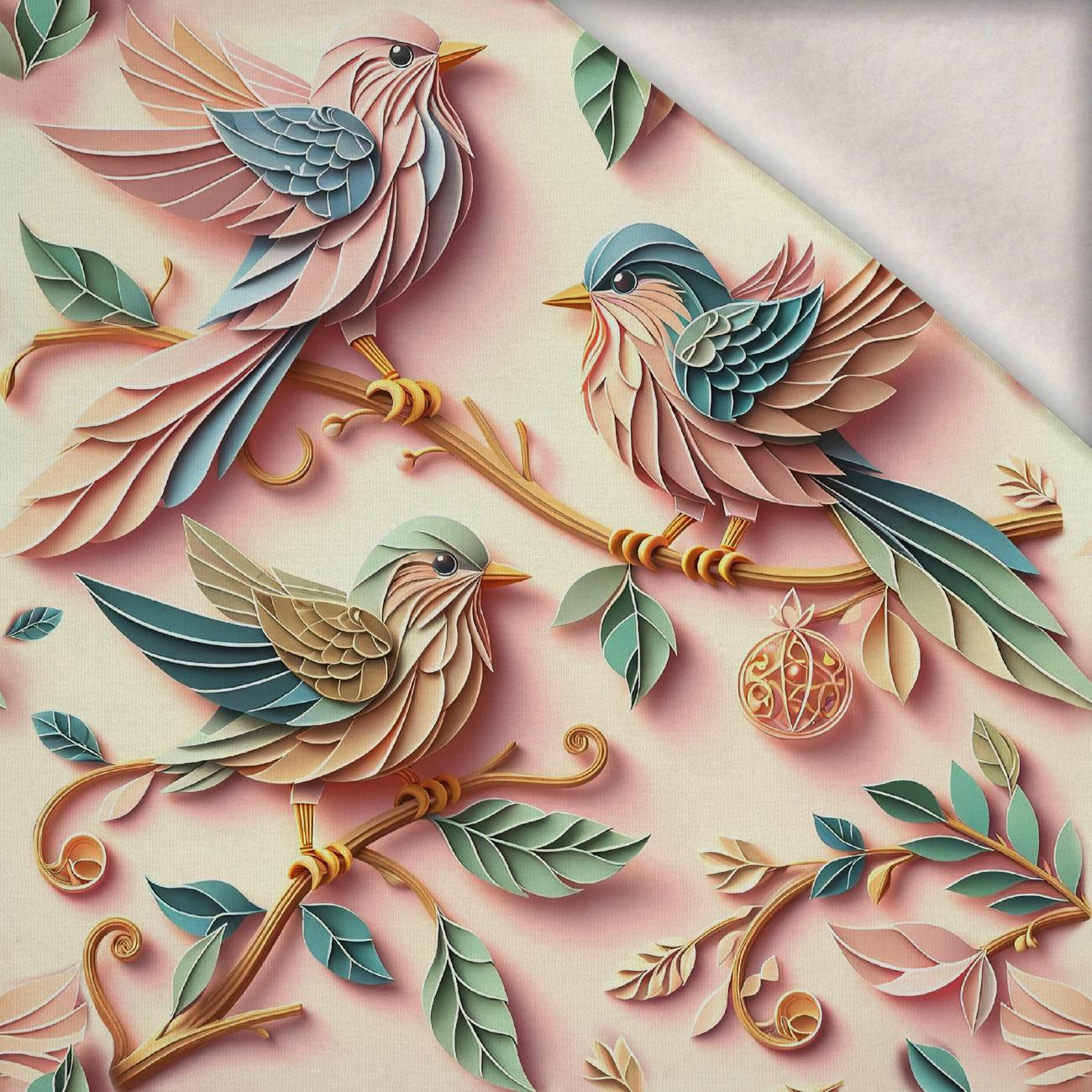 PAPER BIRDS - teplákovina počesaná s elastanem ITY