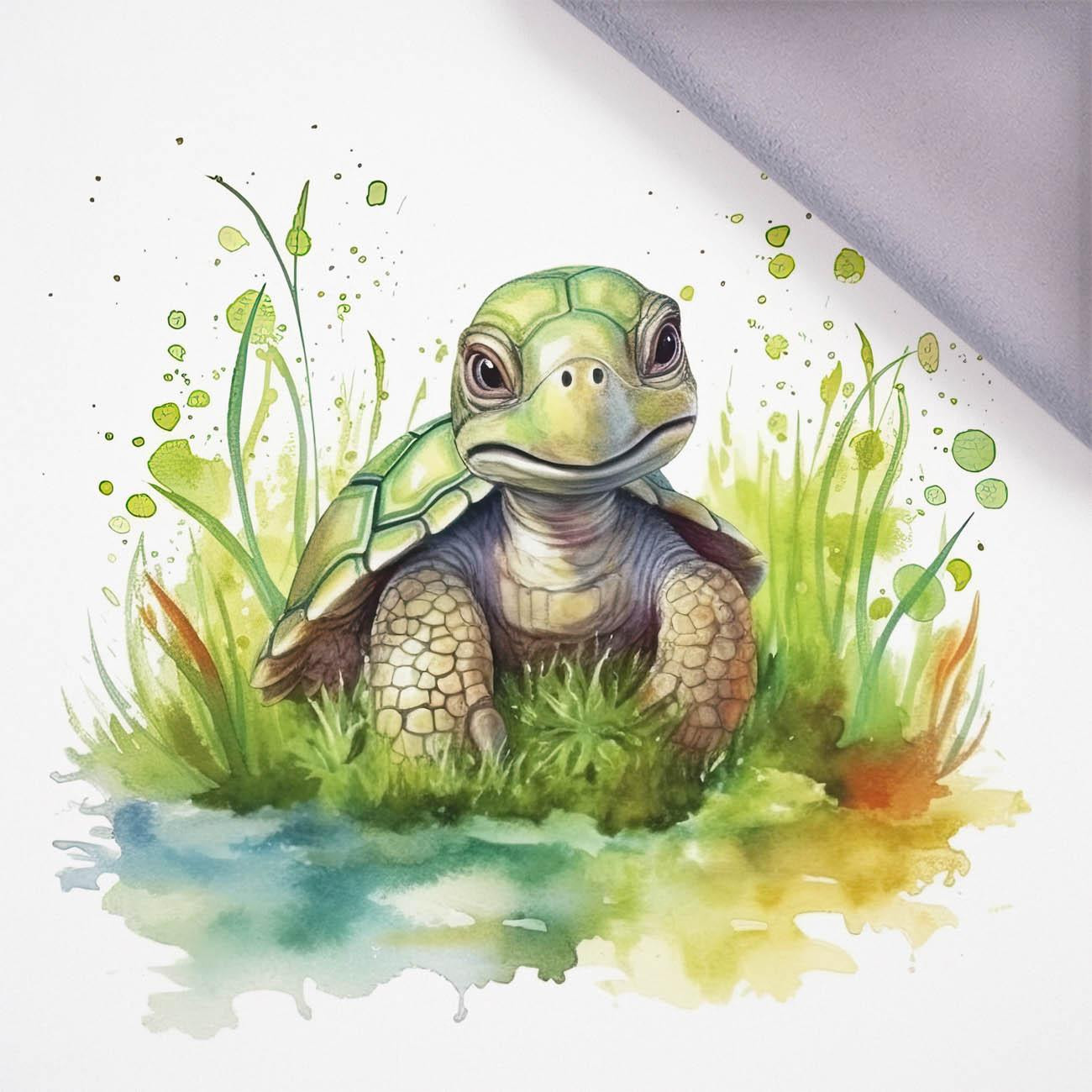 WATERCOLOR TORTOISE - Panel (75cm x 80cm), softshell 